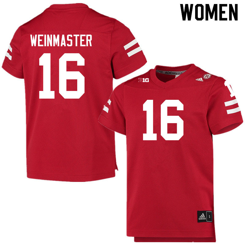 Women #16 Zach Weinmaster Nebraska Cornhuskers College Football Jerseys Sale-Scarlet